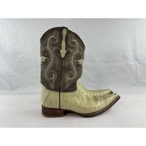 Vintage El General 1901 Alligator Western Cowboy Boots Men's Size 9